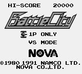 Battle City Title Screen